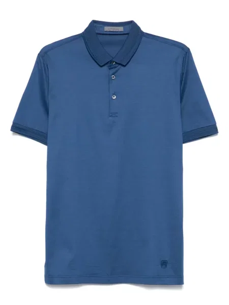 Polo Corneliani din jerseu albastru