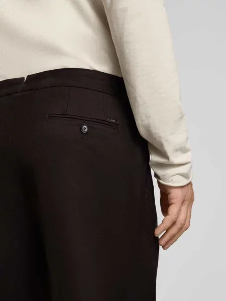 Krój tapered fit Wąskie spodnie z czystej bawełny model Boss