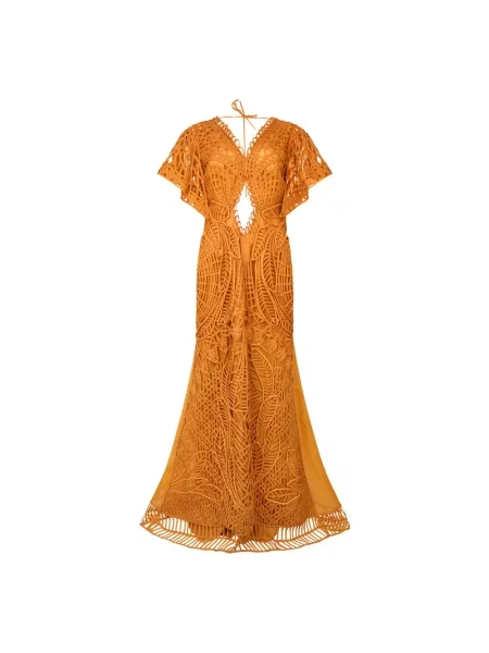 Sukienka Alberta Ferretti pomarańczowa