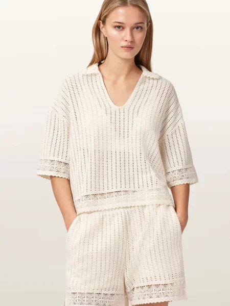 AllSaints bluză pentru femei ELMA alb