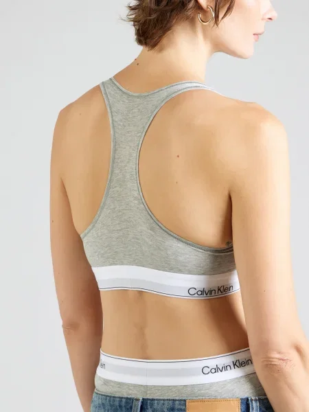 Calvin Klein Underwear Sutien / negru / alb gri