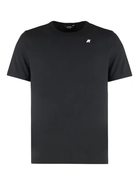 Tricou K-way cu decolteu rotund negru