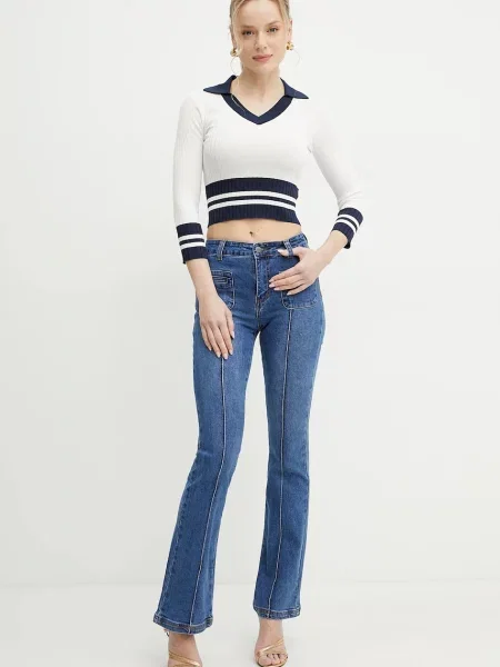 Guess sweter SYDNEY lekki beżowy