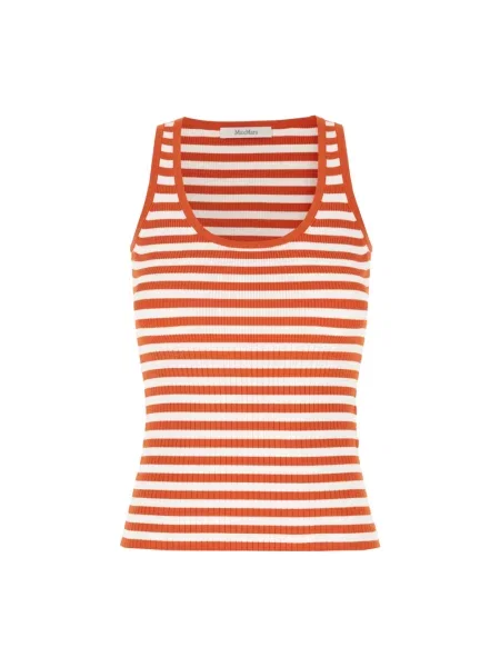 Dzianinowy top Max Mara pomarańczowy