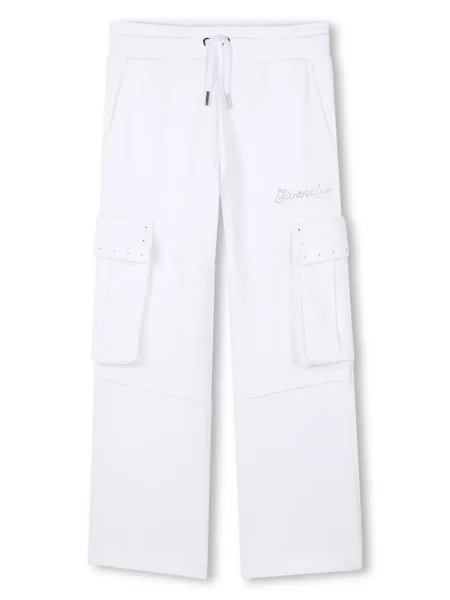 Dětské cargo kalhoty Givenchy bílé