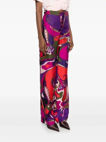 Pantaloni Pucci cu imagine cu imprimeu abstract violet