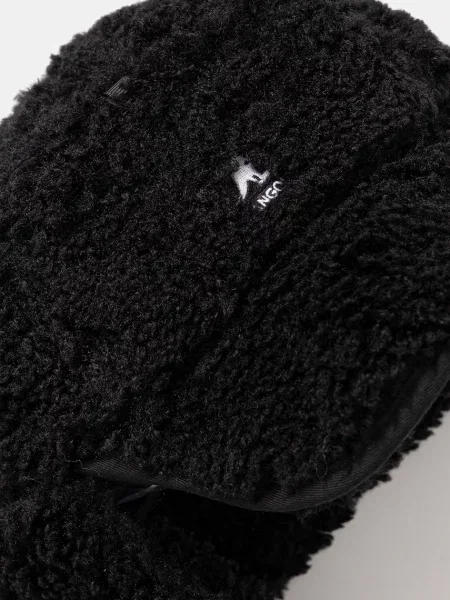 Шапка Kangol из овчины черная