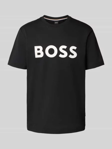 BOSS t-shirt z nadrukiem czarny