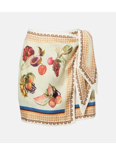 Fustă Alemais de in cu imagine