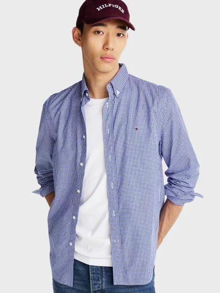 Картата сорочка Tommy Hilfiger з попліну