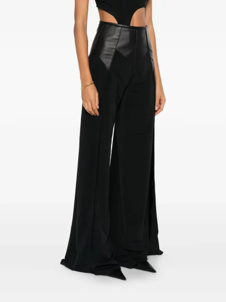 Pantaloni Mitiliane Couture din piele negru