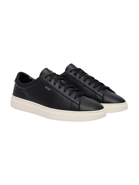 Sneakersy Boss skórzane czarne