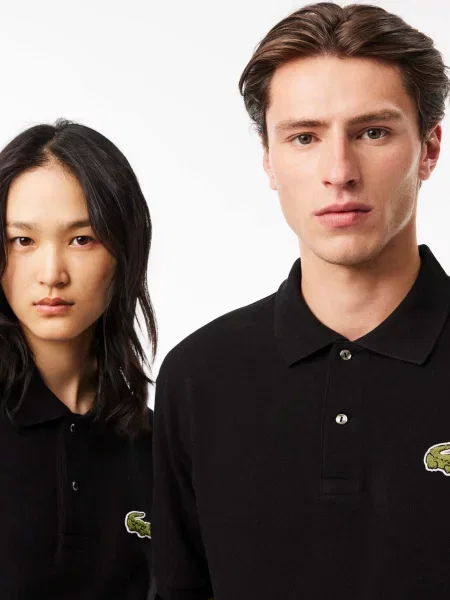 Поло Lacoste черное