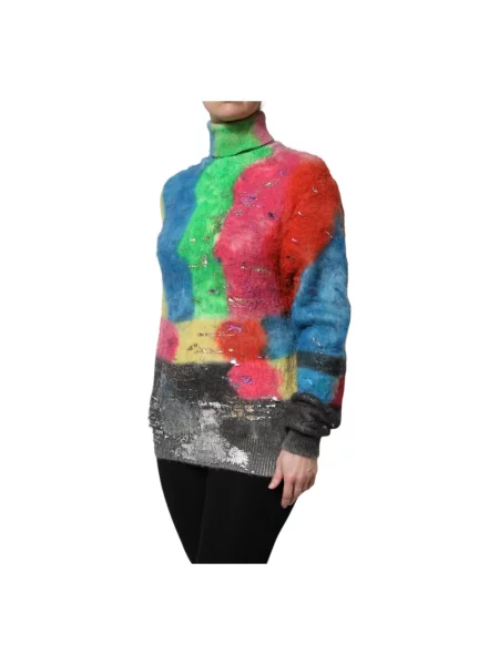 Moherowy sweter Dolce And Gabbana z kołnierzem