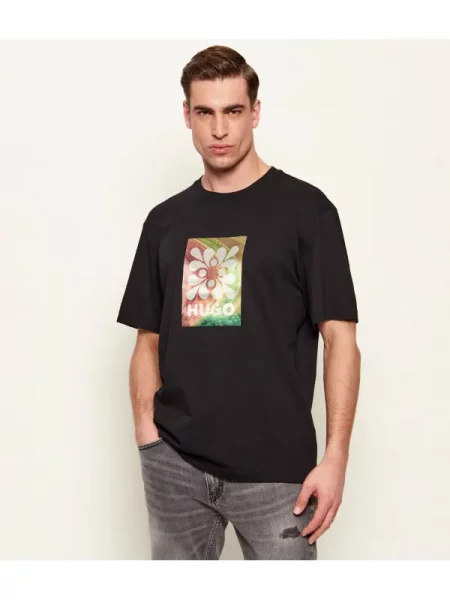 HUGO Tricou Damoru negru