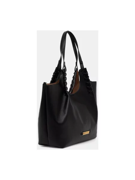 Love Moschino torebka shopper z imitacji skóry czarna