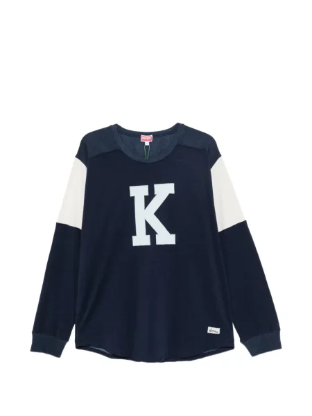 Lung tricou Kenzo cu imagine albastru