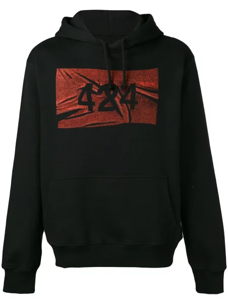 Hanorac cu glugă 424 cu autograf negru