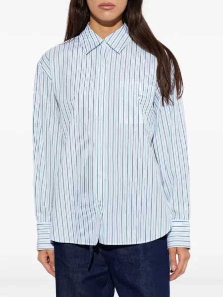 Cămașă Rag & Bone cu dungi alb