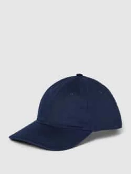 Lacoste czapka z daszkiem granatowy gładka niebieska