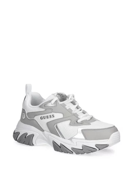 Sneakerși Guess cu autograf alb