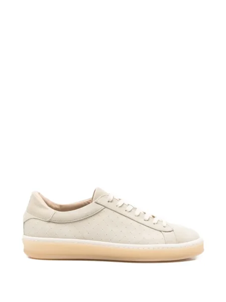 Sneakerși Eleventy cu șireturi din piele verde