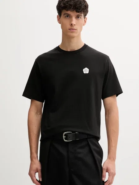 Тениска Kenzo с изчистен дизайн черно