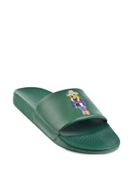 Кожени чехли Polo Ralph Lauren с връзки бродирани жълто