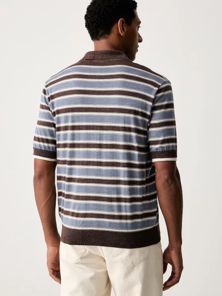 Paul&Shark polo swetrowe z wełną niebieska