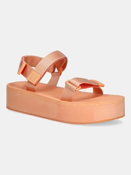 HUGO sandale Zaralyn cu platforma portocaliu