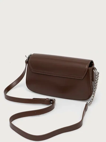 Answear.LAB torebka crossbody skórzana brązowa