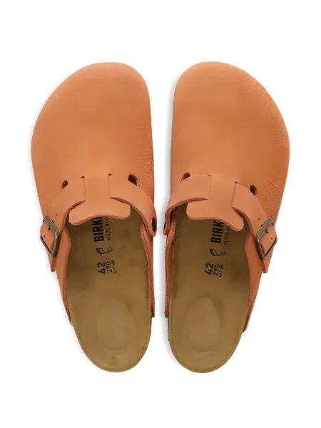 Papuče Birkenstock od brušene kože narančasta
