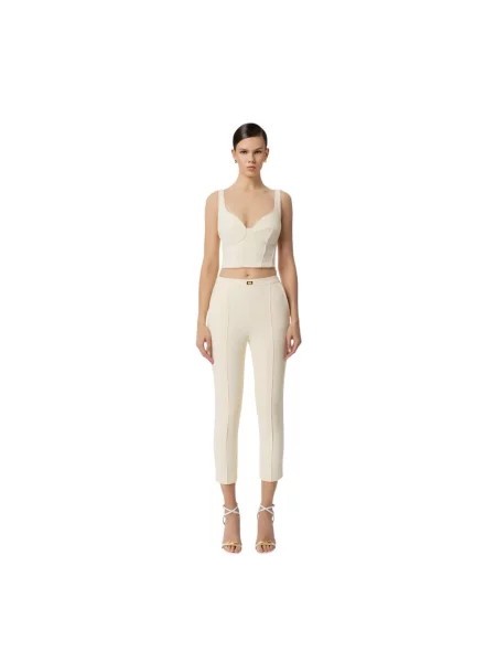 Top Elisabetta Franchi biznesowy beżowy