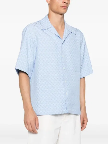 Košile Alexander Mcqueen s potiskem modrá