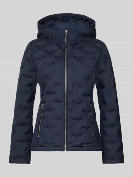 Kurtka pikowana o kroju regular fit z kapturem S.oliver Red Label granatowa