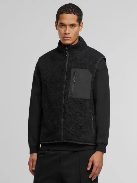 Another Cotton Lab Vestă Sherpa' negru