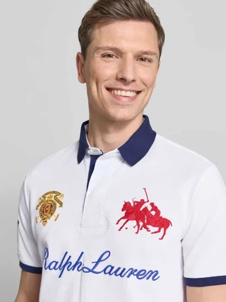 Koszulka polo Regular Fit z czystej bawełny Polo Ralph Lauren białe
