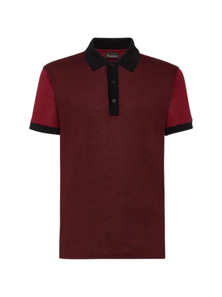 Scurt tricou polo Billionaire cu imagine roșu