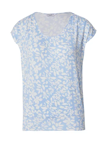 ZABAIONE Tricou albastru deschis alb