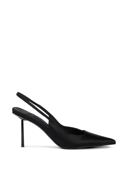 Pantofi cu toc Le Silla din satin negru