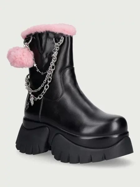 Koi Footwear členkové čižmy dámske Catalyst Chain Monster Platform Boots čierna