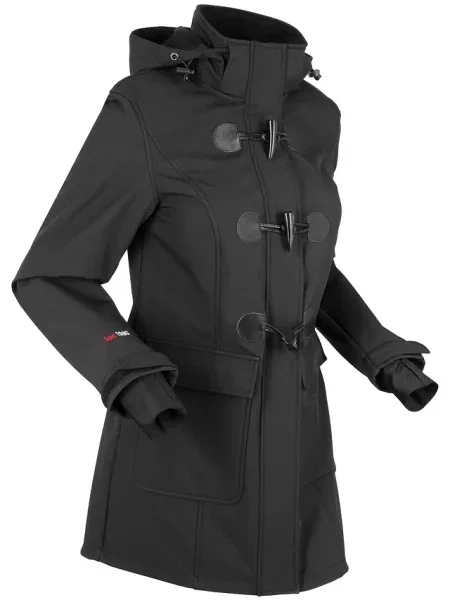 Kurtka budrysówka softshell z materiału odpychającego wodę czarna