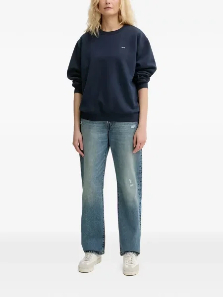 Curea Levi's® cu broderie cu cataramă cu dungi albastru