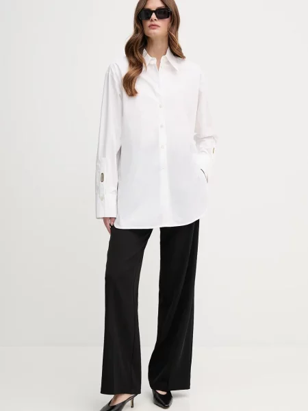 Классическая ошейниковый рубашка Emporio Armani белая