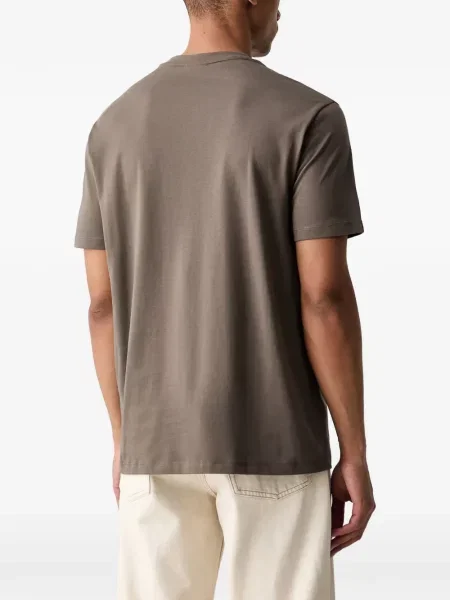 Tricou Armani Exchange cu autograf maro