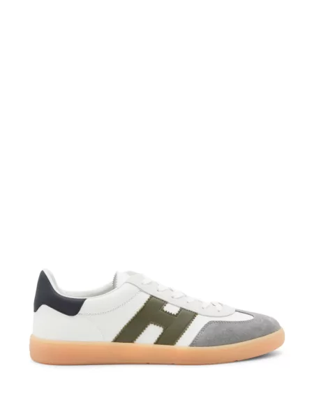 Sneakerși Hogan din piele cu aplicații alb