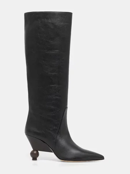 Кожаные сапоги Weekend Max Mara черные