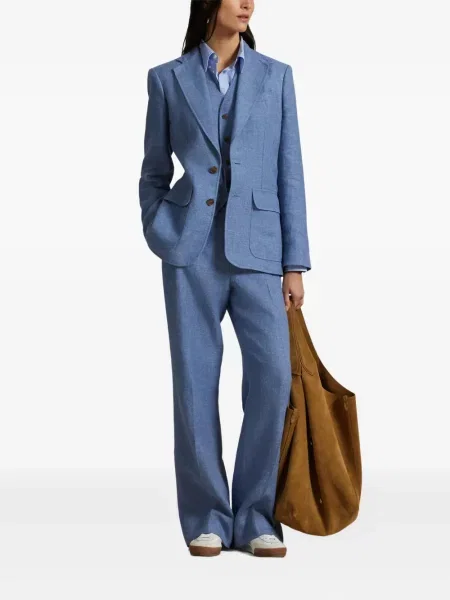 Spodnie Polo Ralph Lauren skórzane z nadrukiem z wzorem paisley czarne