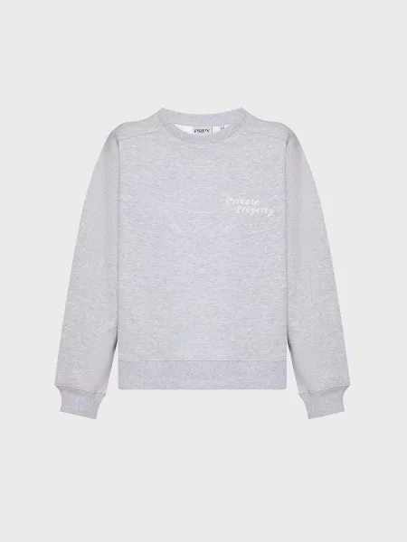 Світшот PRPY бавовна/поліестер сірий