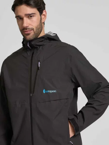 Kurtka przeciwdeszczowa z nadrukiem z logo Cotopaxi czarna